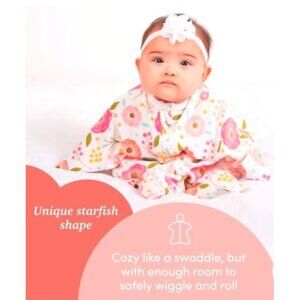 Brand New•3/6m XS 8-13lbs Pink Poppy Zipadee-Zip Swaddle Transition